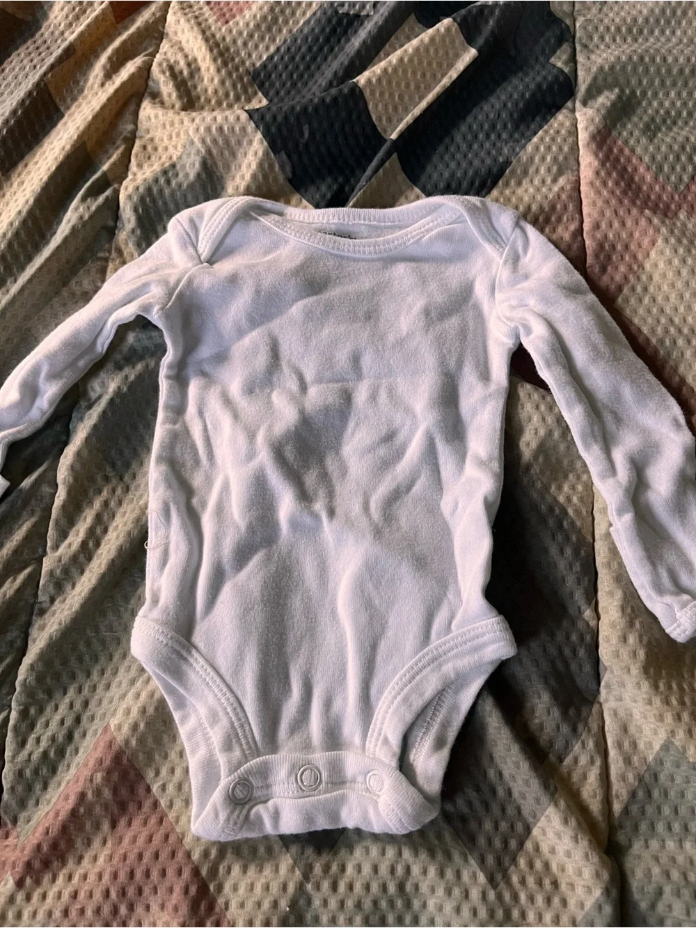 Carter's White Long-Sleeve Cotton Baby Bodysuit